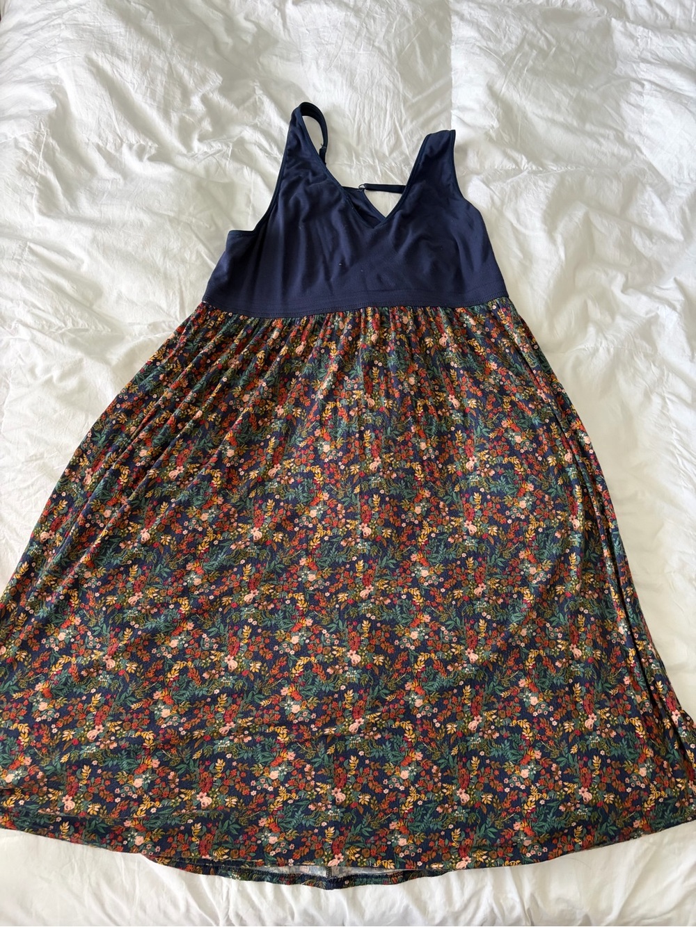 Target Navy Blue Floral Midi Dress